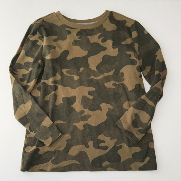 OLD NAVY Boys S 6-7 Short Long Sleeve 4pc Shirt Bundle Camo Stripe Solid SS1 - Picture 11 of 13